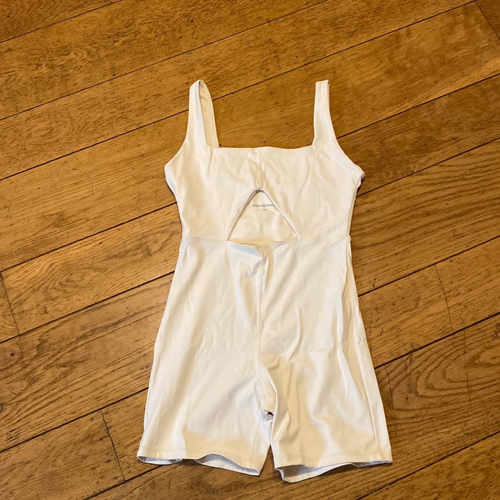 WeWoreWhat Medium Crème Unitard